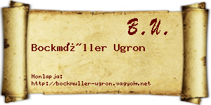 Bockmüller Ugron névjegykártya